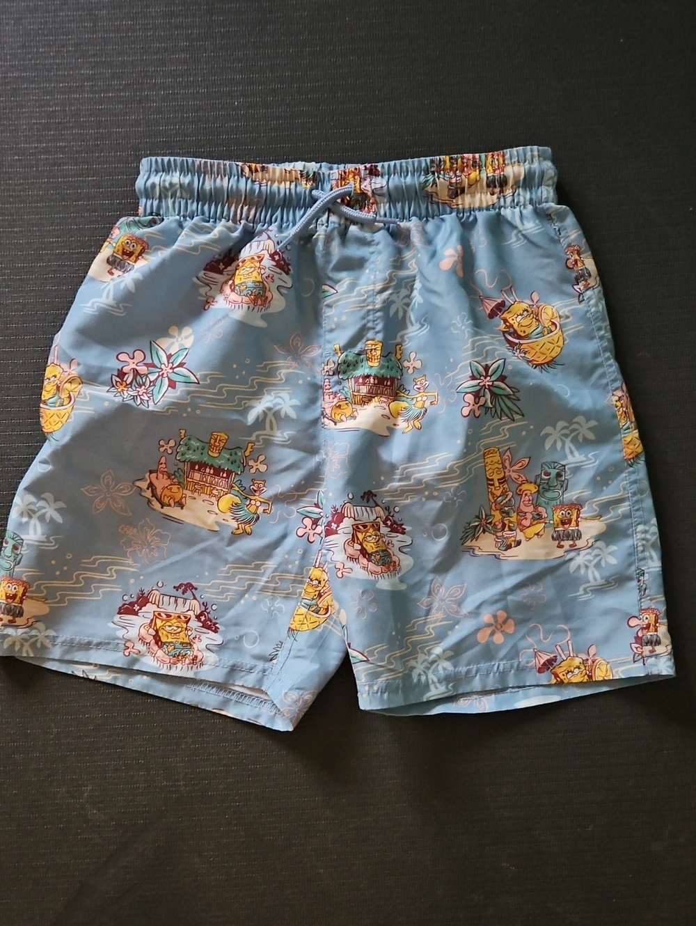 Boys Nickelodeon Light Blue SpongeBob Tropical Swimming Shorts. #108